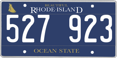 RI license plate 527923