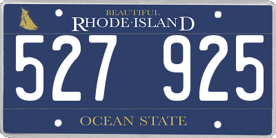 RI license plate 527925