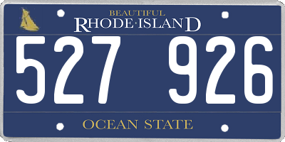 RI license plate 527926