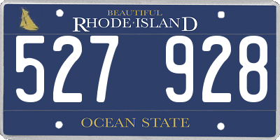 RI license plate 527928