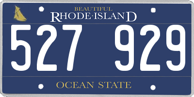RI license plate 527929