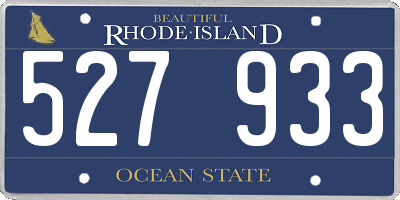 RI license plate 527933