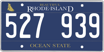 RI license plate 527939