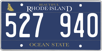 RI license plate 527940