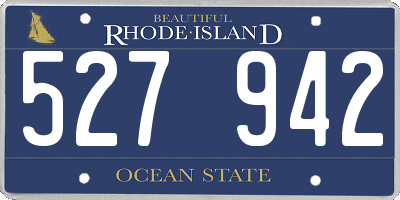 RI license plate 527942