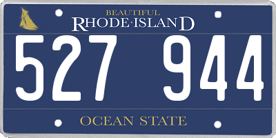 RI license plate 527944