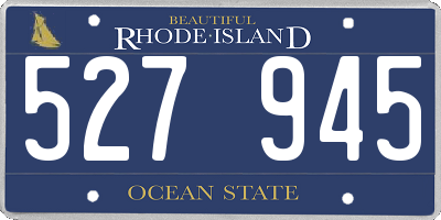 RI license plate 527945