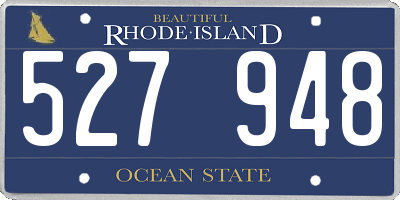 RI license plate 527948