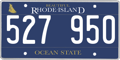 RI license plate 527950