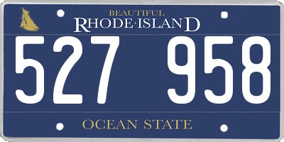 RI license plate 527958