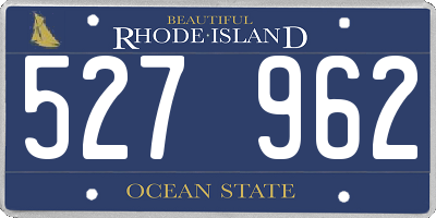 RI license plate 527962
