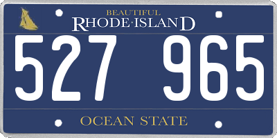 RI license plate 527965