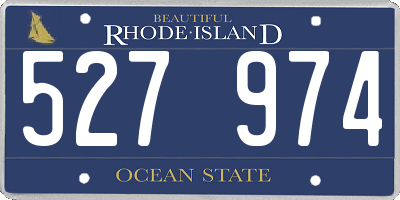 RI license plate 527974