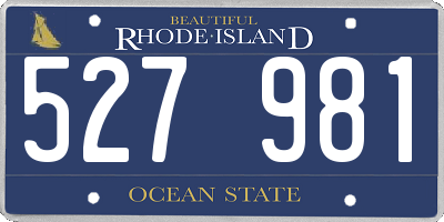 RI license plate 527981