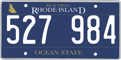 RI license plate 527984