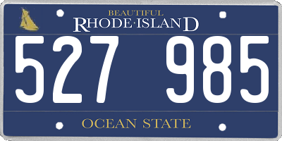 RI license plate 527985