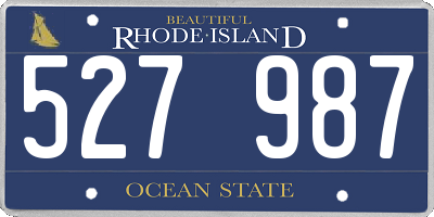 RI license plate 527987