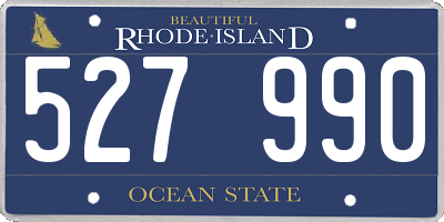 RI license plate 527990