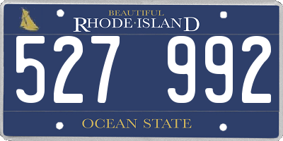 RI license plate 527992