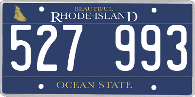 RI license plate 527993