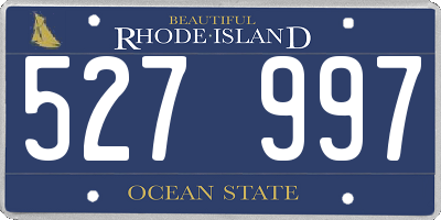 RI license plate 527997