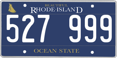 RI license plate 527999