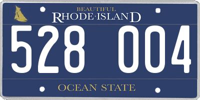 RI license plate 528004