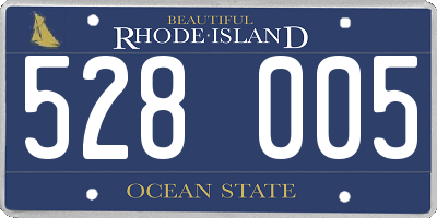 RI license plate 528005