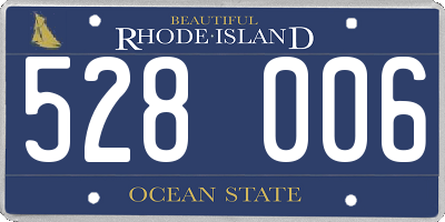 RI license plate 528006