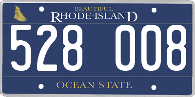 RI license plate 528008