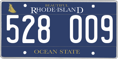 RI license plate 528009