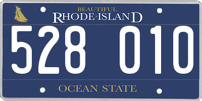 RI license plate 528010
