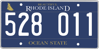 RI license plate 528011