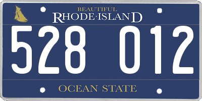 RI license plate 528012