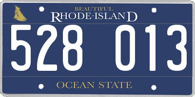 RI license plate 528013