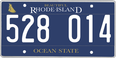 RI license plate 528014