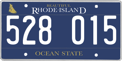 RI license plate 528015