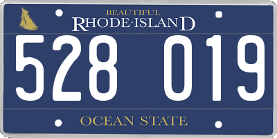 RI license plate 528019