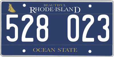 RI license plate 528023