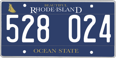 RI license plate 528024