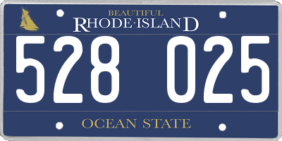 RI license plate 528025
