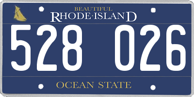 RI license plate 528026