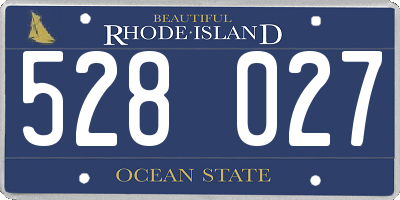 RI license plate 528027