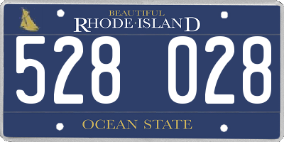 RI license plate 528028
