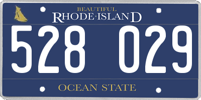 RI license plate 528029