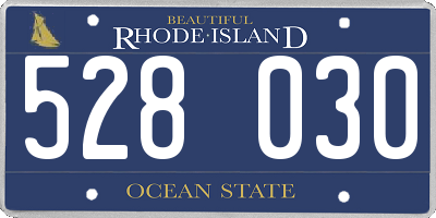 RI license plate 528030