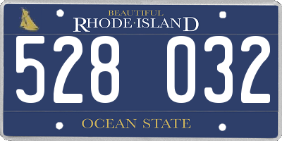 RI license plate 528032