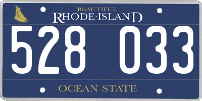 RI license plate 528033