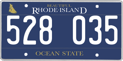 RI license plate 528035
