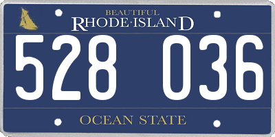RI license plate 528036